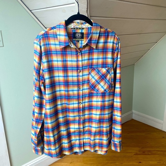 Organic Cotton Levitate Flannel Women’s Large Plaid - Picture 2 of 13